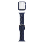 Silicone Replacement Strap Watchband + Protective Case with Screen Protector Set For Apple Watch Series, 3 & 2 & 1 38mm, For Apple Watch Series 6 / 5 / 4 / Watch SE 40mm