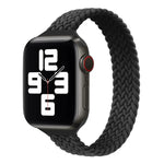 Small Waist Single Loop Nylon Braid Replacement Watchband For Apple Watch Series, XS 130mm, XS 135mm, 7 41mm / 6&SE&5&4 40mm / 3&2&1 38mm