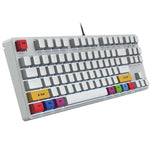 HXSJ L600 87 Keys USB-C / Type-C Wired Red Shaft Mechanical Keyboard with Cool Backlight