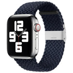 Nylon Braid One Buckle Replacement Watchband For Apple Watch Series, 7 41mm / 6&SE&5&4 40mm / 3&2&1 38mm