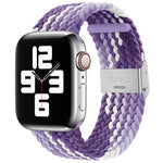 Nylon Braid One Buckle Replacement Watchband For Apple Watch Series, 7 45mm / 6&SE&5&4 44mm / 3&2&1 42mm