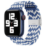Nylon Braid One Buckle Replacement Watchband For Apple Watch Series, 7 45mm / 6&SE&5&4 44mm / 3&2&1 42mm
