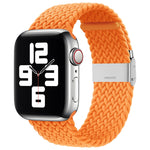 Nylon Braid One Buckle Replacement Watchband For Apple Watch Series, 7 45mm / 6&SE&5&4 44mm / 3&2&1 42mm