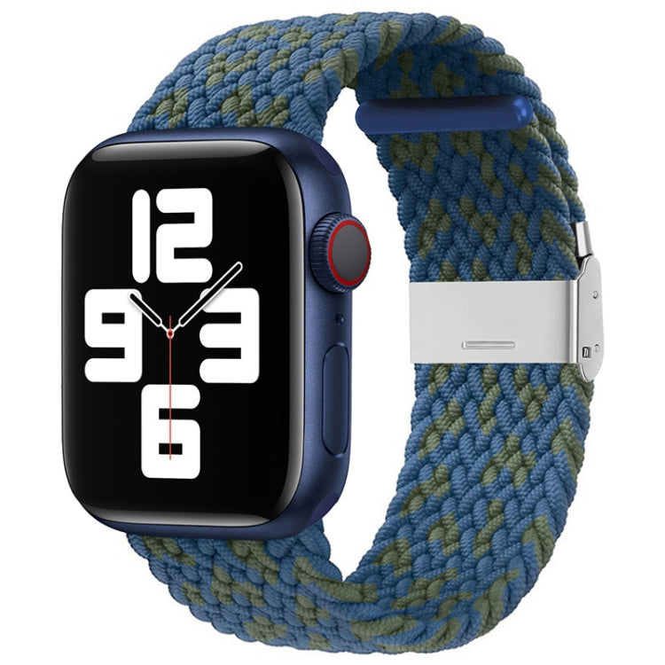 Nylon Braid One Buckle Replacement Watchband For Apple Watch Series, 7 45mm / 6&SE&5&4 44mm / 3&2&1 42mm
