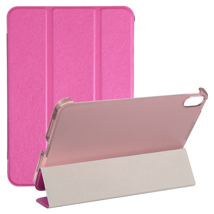 Silk Texture Three-fold Horizontal Flip Leather Tablet Case with Holder, For iPad mini 2024 / mini 6