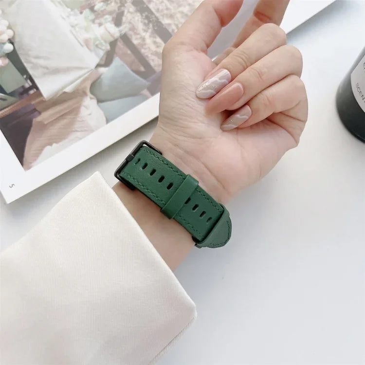 Double-sided Leather Strap Watchband, For Samsung Galaxy Watch4 40mm / 44mm