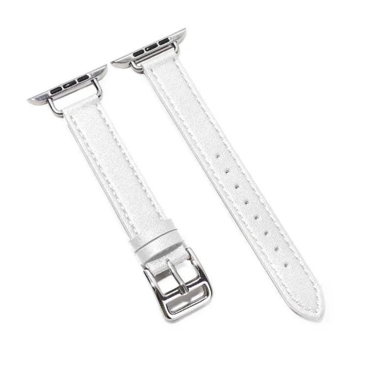 14mm Cowhide Leather Watchband For Apple Watch Series, 7 41mm/6&SE&5&4 40mm/3&2&1 38mm, 7 45mm/6&SE&5&4 44mm/3&2&1 42mm