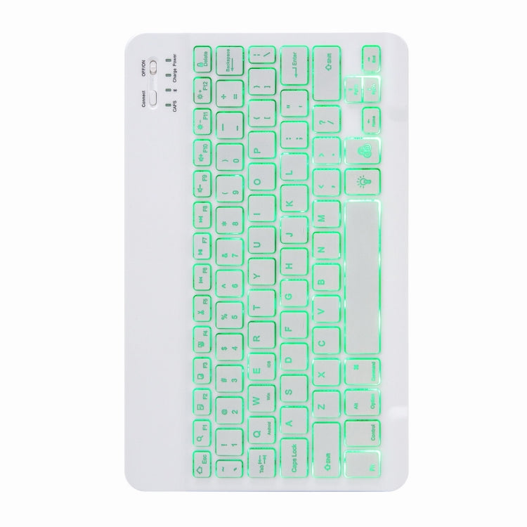 H-102S Monochrome Backlight Bluetooth Keyboard Leather Case with Rear Three-fold Holder, For iPad 10.2 2020 & 2019 / Pro 10.5 inch, For iPad 9.7 2018 & 2017, For iPad Pro 11 inch 2021 & 2020 & 2018 / Air 2020 10.9