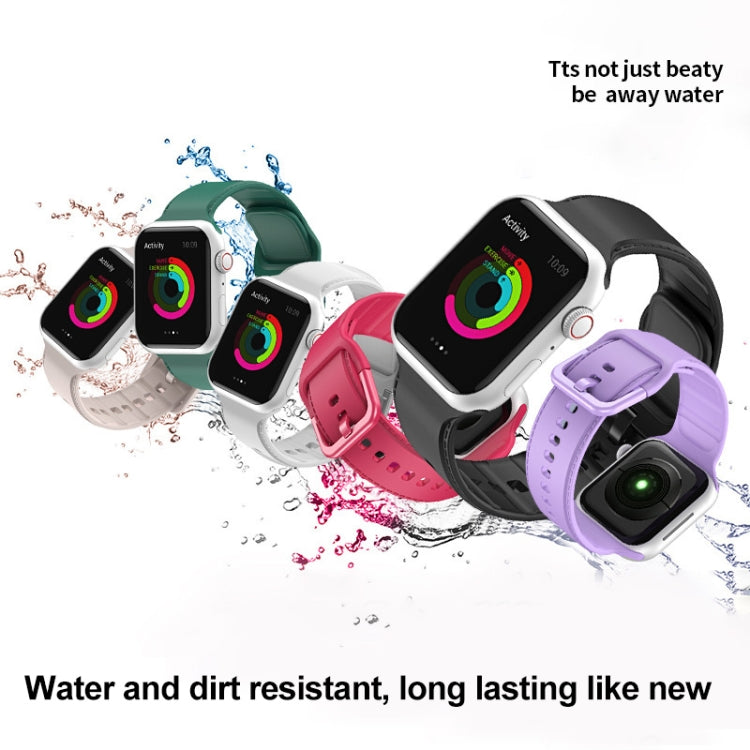 Silicone Watchband For Apple Watch Series, 7 45mm / 6&SE&5&4 44mm / 3&2&1 42mm