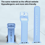 Silicone Watchband For Apple Watch Series, 7 45mm / 6&SE&5&4 44mm / 3&2&1 42mm