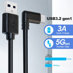 USB 3.2 Gen1 Type-C to USB 3.2 Gen1 Type-C Single Elbow VR Link Cable For Oculus Quest 1 / 2, 3m Single Elbow