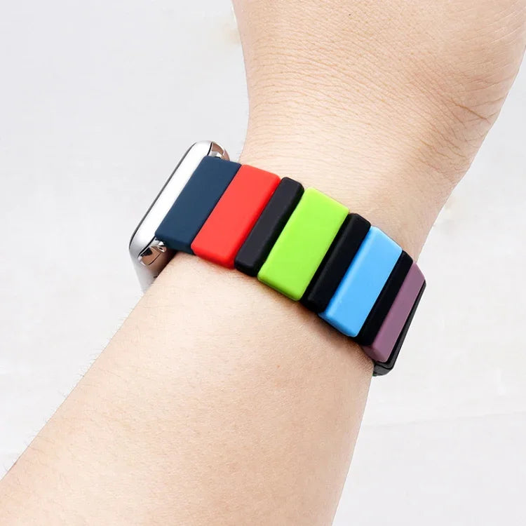 Silicone Splicing Watchband For Apple Watch Series, 7 41mm / 6&SE&5&4 40mm / 3&2&1 38mm, 7 45mm / 6&SE&5&4 44mm / 3&2&1 42mm