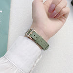 Plain Leather Watchband For Apple Watch Series, 7 41mm / 6&SE&5&4 40mm / 3&2&1 38mm, 7 45mm / 6&SE&5&4 44mm / 3&2&1 42mm