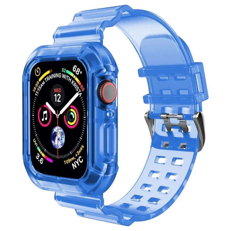 Transparent Watch Band For Apple Watch Series 8&7 45mm / SE 2&6&SE&5&4 44mm / 3&2&1 42mm(Transparent Brown), 7 41mm / 6&SE&5&4 40mm / 3&2&1 38mm, 7 45mm / 6&SE&5&4 44mm / 3&2&1 42mm