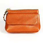 Litchi Texture Cowhide Hand Held Small Wallet for Ladies