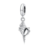 S925 Sterling Silver Silver Conch Pendant DIY Bracelet Necklace Accessories, Conch