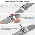 Stainless Steel Milan Buckle Watch Band, For Samsung Galaxy Watch4 40mm / 44mm