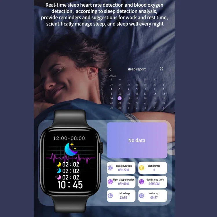 D SEVEN 1.9 inch TFT Screen Smart Watch, Support Bluetooth Dial/Sleep Monitoring