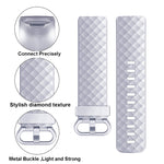 Official Pattern Metallic Watch Strap, For FITBIT Charge 3