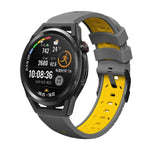 Trapezoidal Three-row Hole Silicone Watch Band, For Samsung Galaxy Watch 4 / Watch4 Classic, For Samsung Galaxy Watch 42mm, For Samsung Galaxy Watch 46mm, For Samsung Galaxy Watch Active