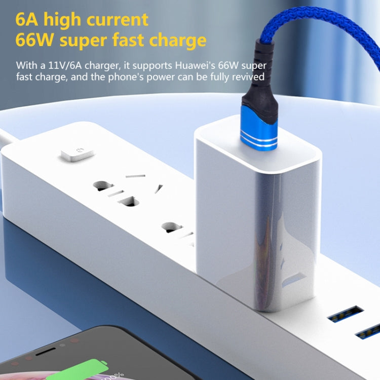 6A Woven Style USB Charging Cable, Cable Length: 1m, USB-C / Type-C, 8 Pin