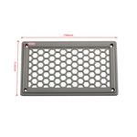 A6790 198x114mm Grey Rectangle Louvered Ventilation Plastic Venting Panel Cover, 198x114mm
