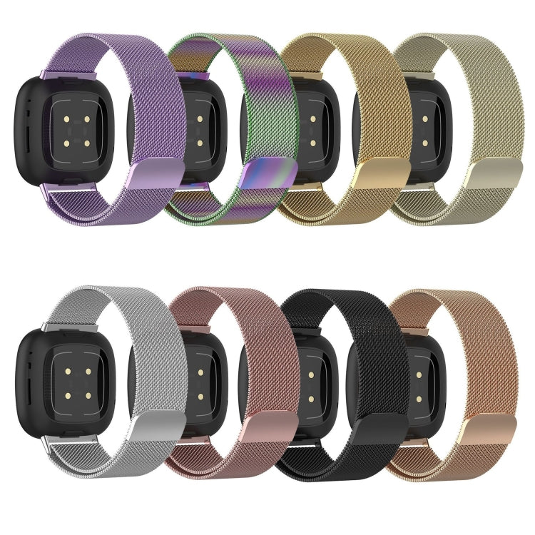 Milanese Magnetic Metal Weave Watchband, Large Size, For Fitbit  Versa 4 / 3（Large Size）, For Fitbit  Versa 4 / 3 （Large Size）, For Fitbit  Versa 4 / 3 (Large Size), For Fitbit  Versa 4 / 3 ,（Large Size）