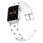 Square Buckle Transparent Watch Band For Apple Watch Series, 7 41mm / 6&SE&5&4 40mm / 3&2&1 38mm, 7 45mm / 6&SE&5&4 44mm / 3&2&1 42mm