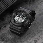 SKMEI 1857 Stainless Steel Buckle PU Strap Waterproof Electronic Watch