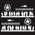 2 PCS/Set D-84 Old Soldiers Pattern Car Modified Decorative Sticker, D-84