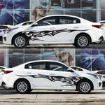 2 PCS/Set D-144 Fire Element Pattern Car Modified Decorative Sticker, D-144