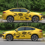 2 PCS/Set D-545 Rose Pattern Car Modified Decorative Sticker, D-545
