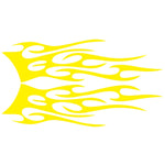 2 PCS/Set D-751 Flame Pattern Car Modified Decorative Sticker, D-751
