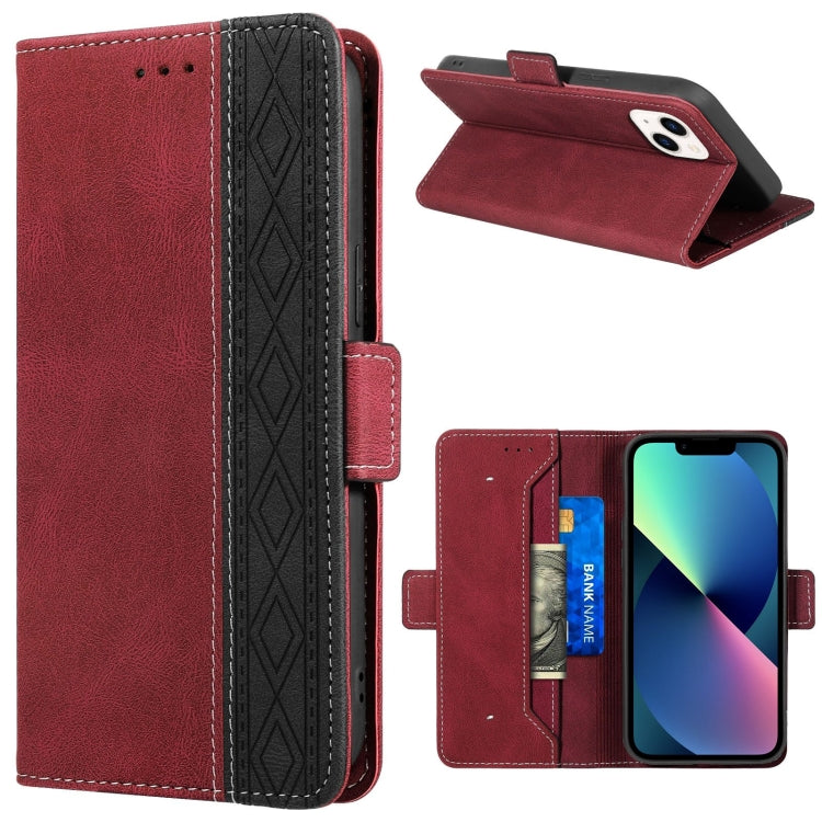 Stitching Magnetic RFID Leather Case, For iPhone 14 Pro Max, For iPhone 14 Pro, For iPhone 14, For iPhone 14 Plus