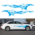 2 PCS/Set D-964 Skull Flame Pattern Car Modified Decorative Sticker, D-964