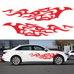 2 PCS/Set D-969 Flame Pattern Car Modified Decorative Sticker, D-969