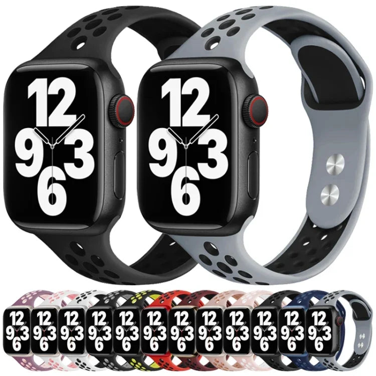 Double Nail Small Waist Watch Band For Apple Watch Series, 7 45mm / 6&SE&5&4 44mm / 3&2&1 42mm, 7 41mm / 6&SE&5&4 40mm / 3&2&1 38mm