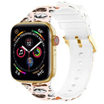 Square Buckle Color Printing Watch Band For Apple Watch Series, 7 45mm / 6&SE&5&4 44mm / 3&2&1 42mm, 7 41mm / 6&SE&5&4 40mm / 3&2&1 38mm