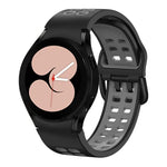 Double-row Hole Two-color Silicone Watch Band, For Samsung Galaxy Watch 5 40mm, For Samsung Galaxy Watch 5 Pro 45mm