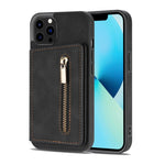 Zipper Card Holder Phone Case, For iPhone 14 Pro Max, For iPhone 14 Pro, For iPhone 14, For iPhone 14 Plus