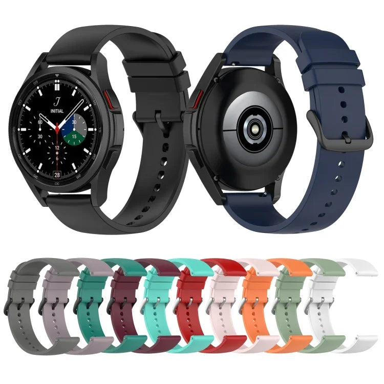 20mm Round Tail Silicone Watch Band, For Samsung Galaxy Watch 5 40mm, For Samsung Galaxy Watch 5 44mm, For Samsung Galaxy Watch 5 Pro 45mm