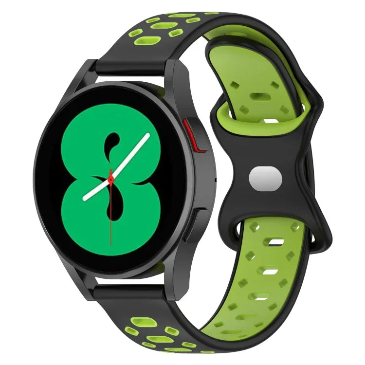 20mm Two-color Diamond Silicone Watch Band, For Samsung Galaxy Watch 5 40mm, For Samsung Galaxy Watch 5 44mm, For Samsung Galaxy Watch 5 Pro 45mm