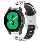 20mm Two-color Diamond Silicone Watch Band, For Samsung Galaxy Watch 5 40mm, For Samsung Galaxy Watch 5 44mm, For Samsung Galaxy Watch 5 Pro 45mm