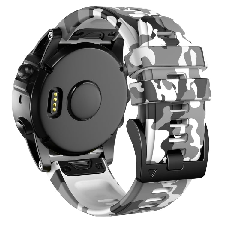 Camouflage Silicone Watch Band, For Garmin Fenix 7, For Garmin Fenix 7X