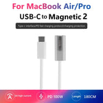 100W 5 Pin MagSafe 1 (L-shaped) to USB-C / Type-C PD Charging Cable, Cable Length: 1.8m, MagSafe 1 (L-shaped)