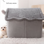 House Type Universal Removable and Washable Pet Dog Cat Bed Pet Supplies, S