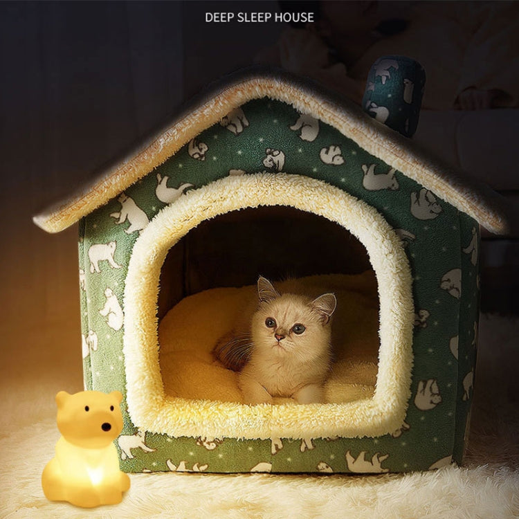 House Type Universal Removable and Washable Pet Dog Cat Bed Pet Supplies, M