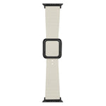 Black Square Buckle Silicone Watch Band For Apple Watch Series, 7 45mm / 6&SE&5&4 44mm / 3&2&1 42mm, 7 41mm / 6&SE&5&4 40mm / 3&2&1 38mm
