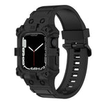 Integrated Silicone Watch Band For Apple Watch Series, 7 45mm / 6&SE&5&4 44mm / 3&2&1 42mm