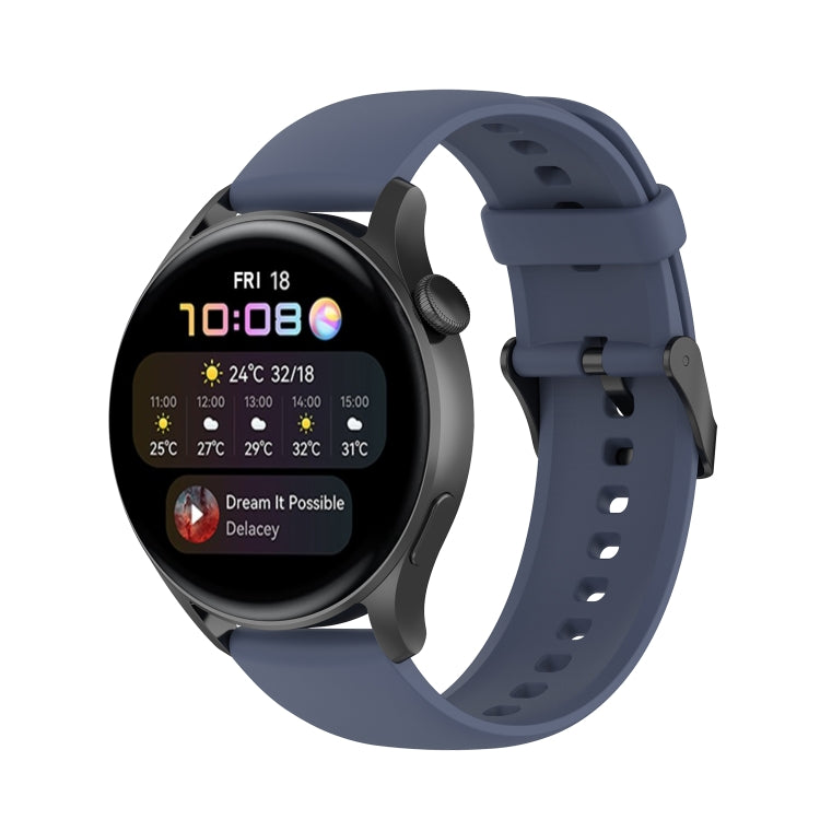 Solid Color Soft Silicone Watch Band, For Huawei Watch3 Pro New